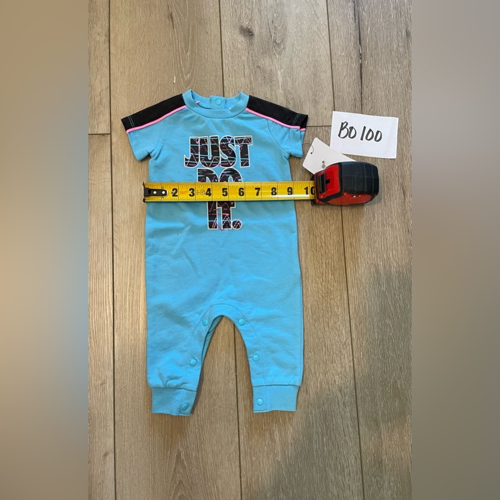 Baby Infant Nike Just Do It Boys Blue Romper Coverall Size 3 Months - Picture 6 of 6